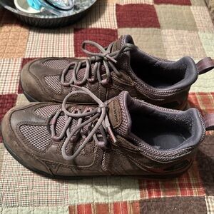 Durable Brown Lace-Up Sneakers